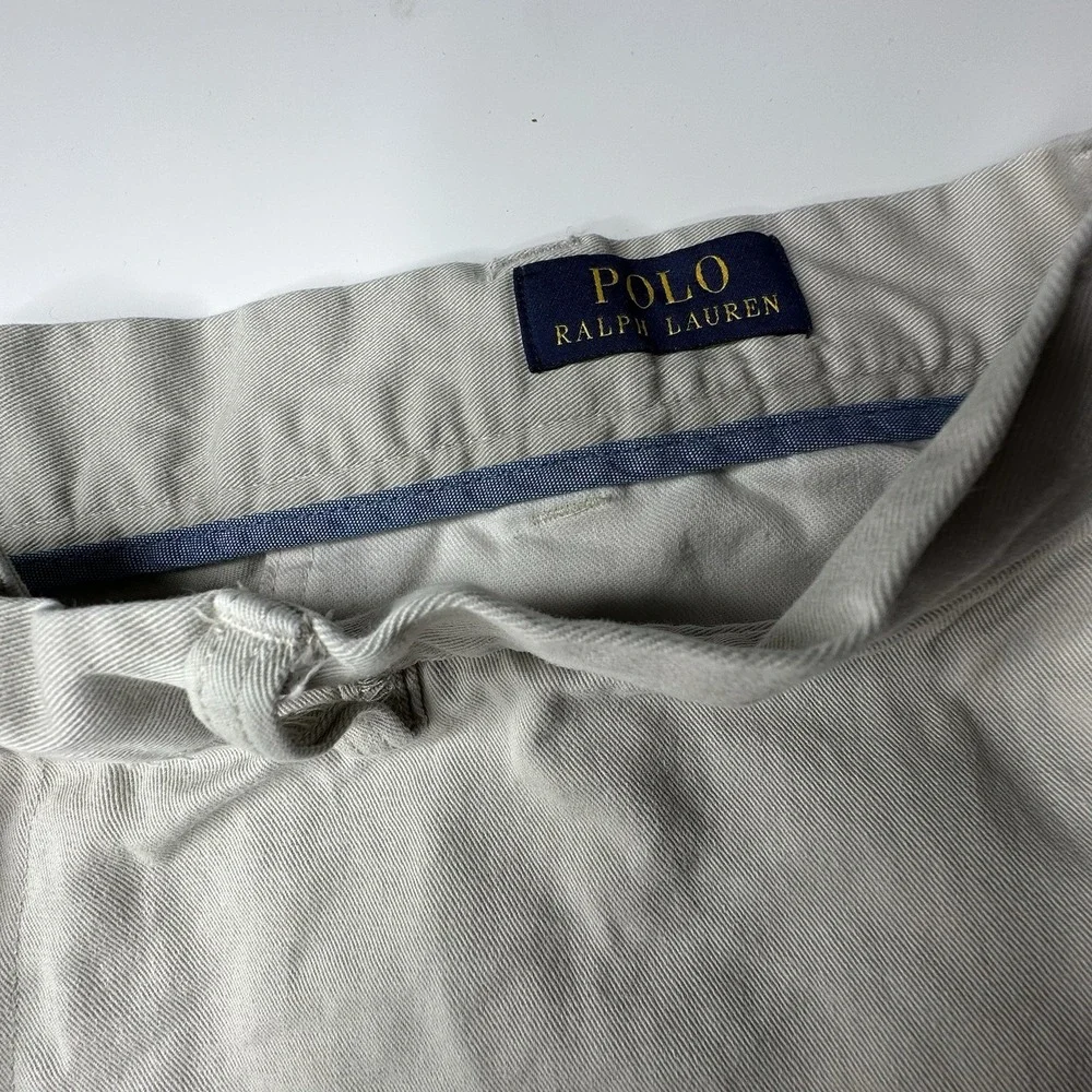 Polo Ralph‎ Lauren Chino Shorts Men's 38 Oatmeal Coin Pocket Classic Fit Preppy
